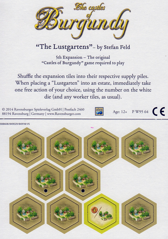 Castles of Burgundy: 5th Expansion – Pleasure Garden