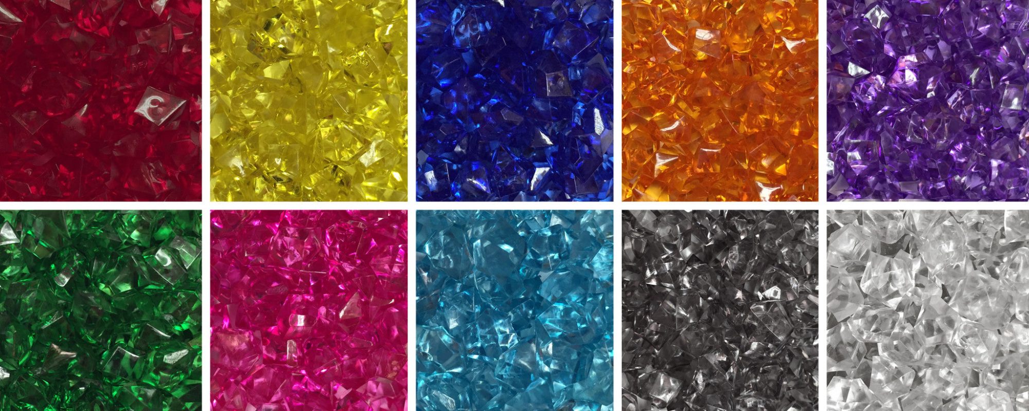 Translucent Plastic Gems - 12 mm - Bag of 50
