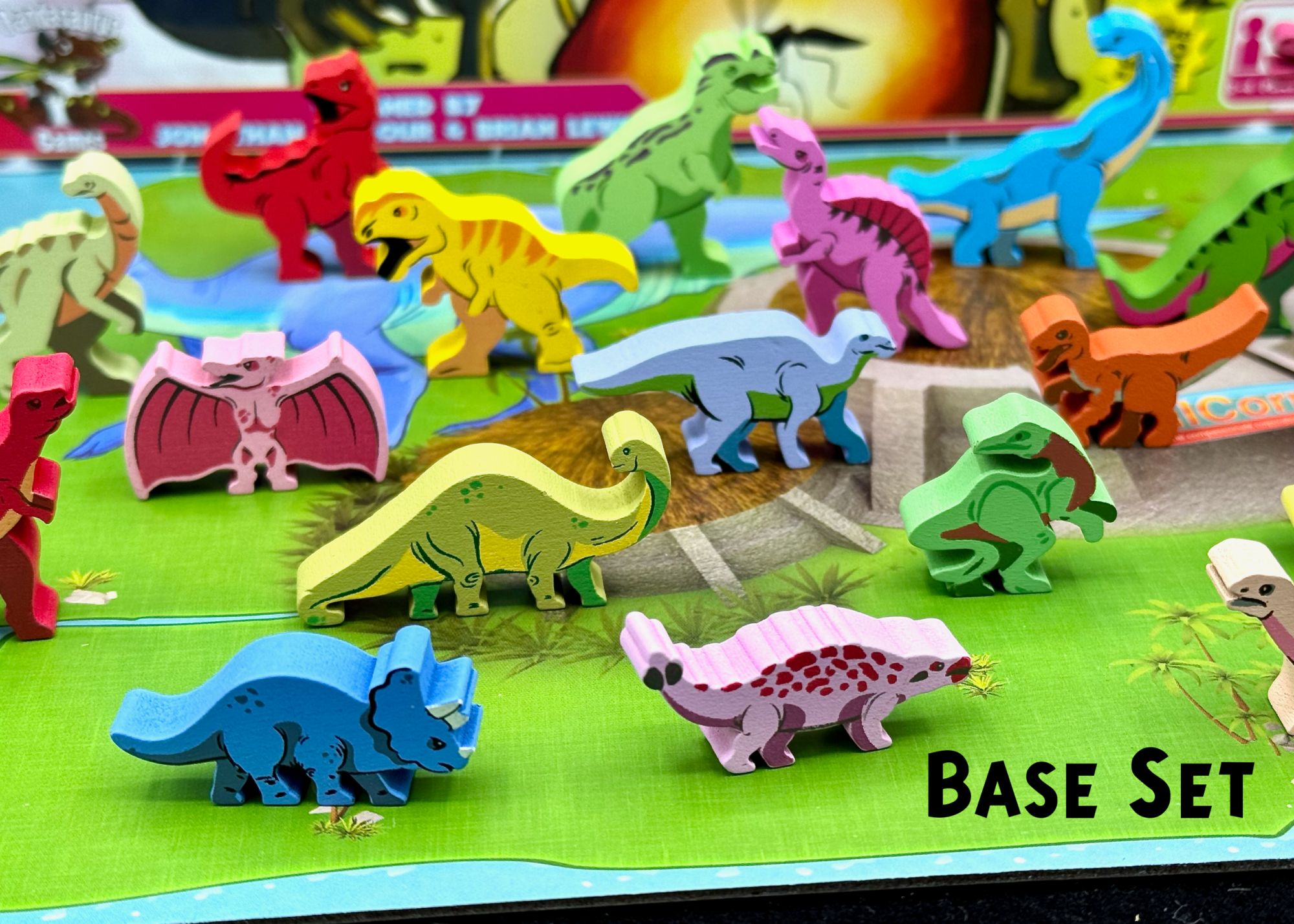 Dinosaur Island: Wooden Dinosaur Upgrade Set (Meeple Source)