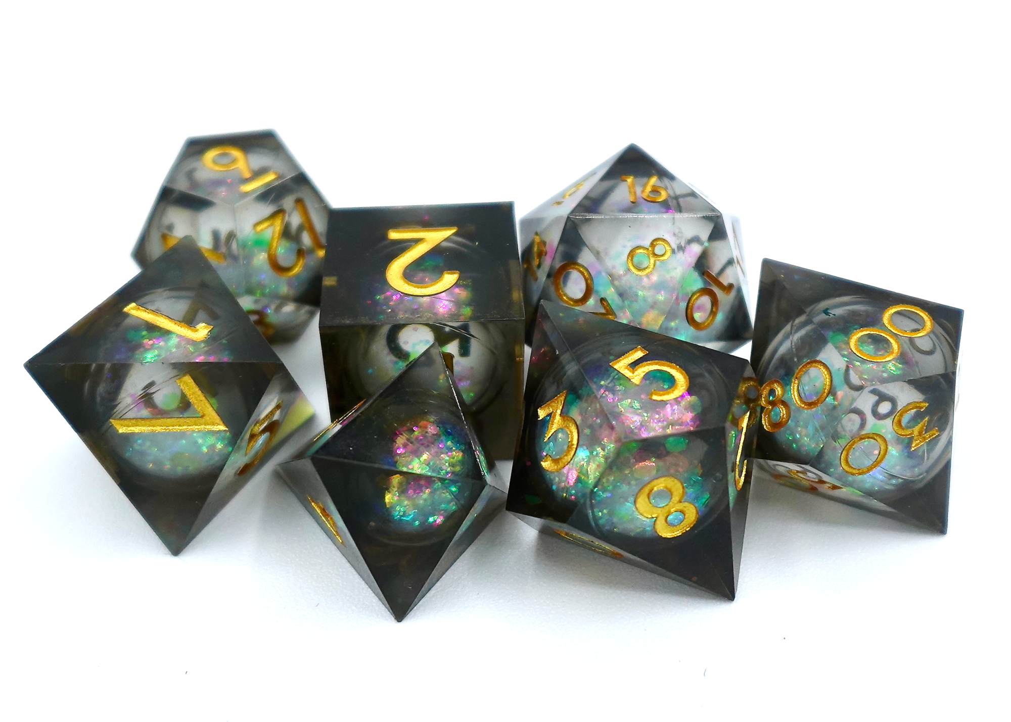 Liquid Core RPG Dice - set of 7 dice